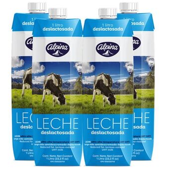 Merqueo Leche deslactosada alpina caja 4 und oferta