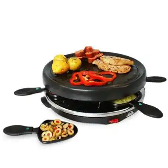 Éxito Asador raclette eléctrico 28cm antiadherente home elements oferta