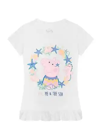 Éxito Camiseta manga corta blanca boleros niña peppa pig oferta