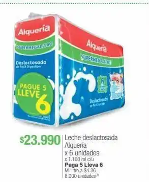 Jumbo Leche deslactosada alquería x 6 unidades x 1.100 ml c/u oferta