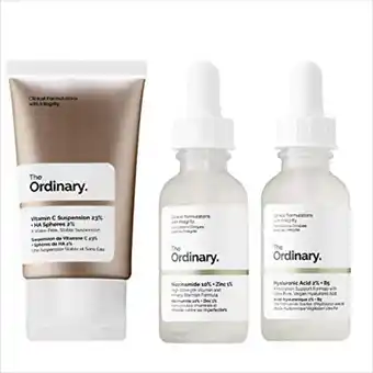 Éxito The ordinary juego de tratamiento facial incluye crema de vitamina c suero de ácido hialurónico y suero de niacinamida oferta