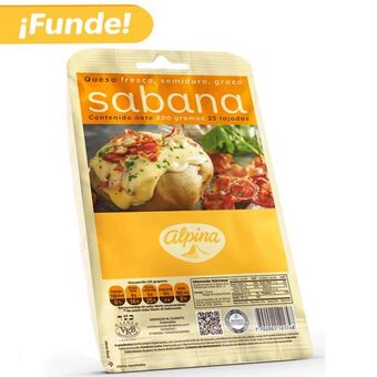 Merqueo Queso sabana tajado alpina x 25 400 gr oferta