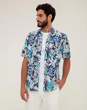 Gef Camisa alton azul estampado oferta
