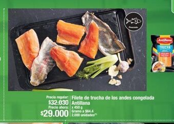 Jumbo Filete de trucha de los andes congelada antillana x 450 g oferta