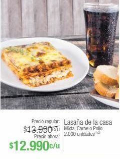 Jumbo Lasaña de la casa mixta, carne o pollo oferta