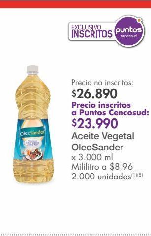 Metro Aceite vegetal oleosander x 3000ml oferta