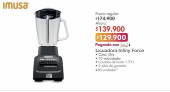 Metro Licuadora infinity force imusa oferta