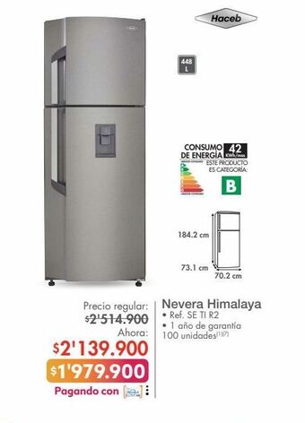 Metro Nevera himalaya haceb oferta