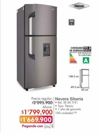 Metro Nevera siberia haceb oferta