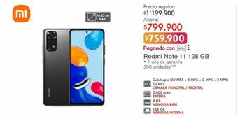 Metro Celular redmi note 11 128gb oferta