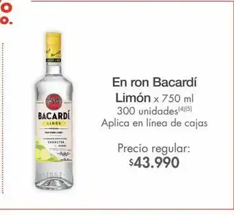 Metro En ron bacardi limón x 750ml oferta
