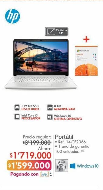 Metro Computador portátil hp oferta