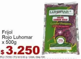 Frijol Rojo Luhomar 500g