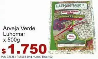 Belalcazar Arveja Verde Luhomar 500g oferta