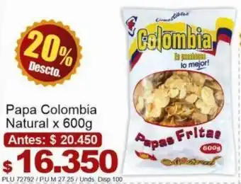 Belalcazar Papa Colombia Natural 600g oferta