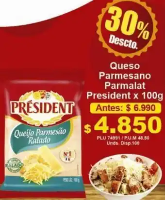 Queso Parmesano Parmalat President 100g