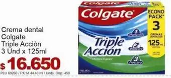 Belalcazar Crema Dental Colgate Triple Acción 3 x 125ml oferta