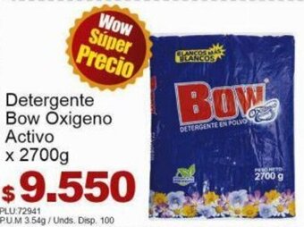 Belalcazar Detergente Bow Oxigeno Activo 2700g oferta