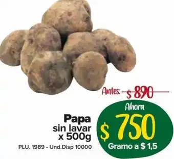 Super Inter Papa Sin Lavar 500g oferta