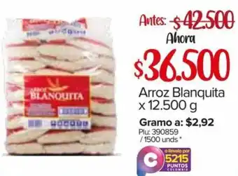 Super Inter Arroz Blanquita 12500g oferta