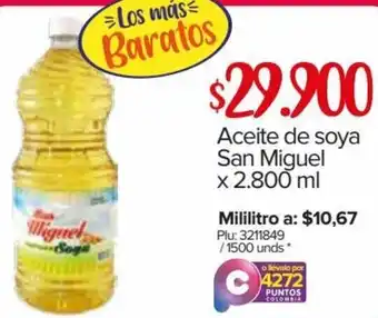 Super Inter Aceite de Soya San Miguel 2800ml oferta