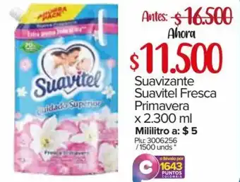 Super Inter Suavizante Suavitel Fresca Primavera 2300ml oferta