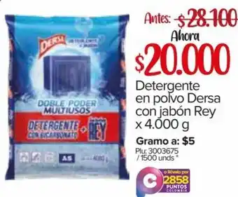 Super Inter Detergente en Polvo Dersa con Jabón Rey 4000g oferta