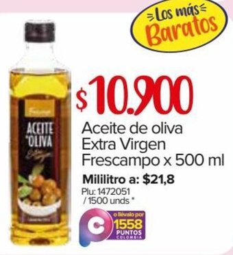 Super Inter Aceite de Oliva Extra Virgen Frescampo 500ml oferta