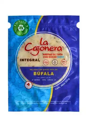 Éxito Arepa yuca relleno queso bufal la cajonera 350 gr oferta