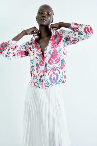 Zara Camisa estampado floral oferta