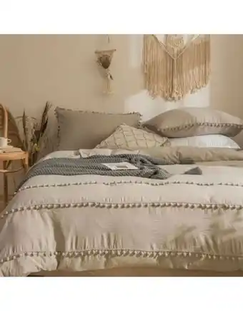 Flamingo Duvet tassels beige oferta