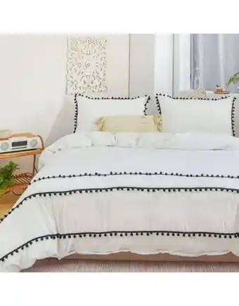 Flamingo Duvet tassels blanco oferta