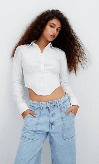 Stradivarius Camisa corset oferta