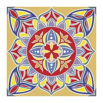 Tienda Cerámica Corona Piso pared mandala camelia multicolor cara única 19.8x19.8 oferta