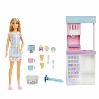Alkosto Set de juego barbie careers set heladería con muñeca oferta