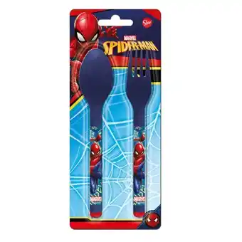 Set cubiertos spiderman 2 pzs