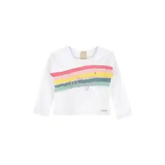 Camiseta blanca arcoiris niña