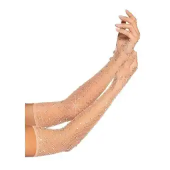 Guantes malla piel con brillantes halloween