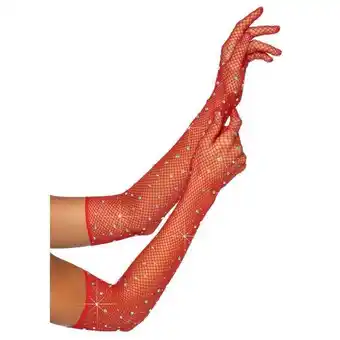 Los Tres Elefantes Guantes malla rojo con brillantes halloween oferta