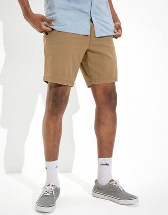 American Eagle Khaki short ae flex 23 c.m. lived-in oferta