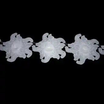Guipiur seda leche 11cm 3d flor x15 yardas