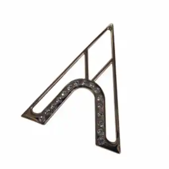 Romulo Montes Herraje metal vestido con piedras 6.5 x 5 oferta