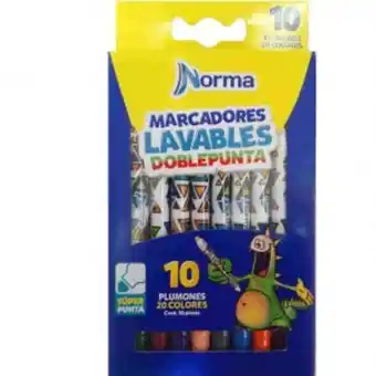 Romulo Montes Marcador lavable doble punta norma x 10 plumones oferta