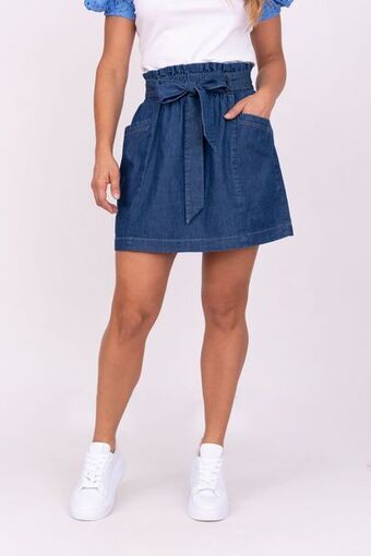 Unipunto Falda corta con cinturón de tela oferta