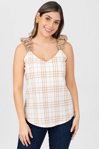 Unipunto Blusa tiras euchada a combinación, escote en v oferta