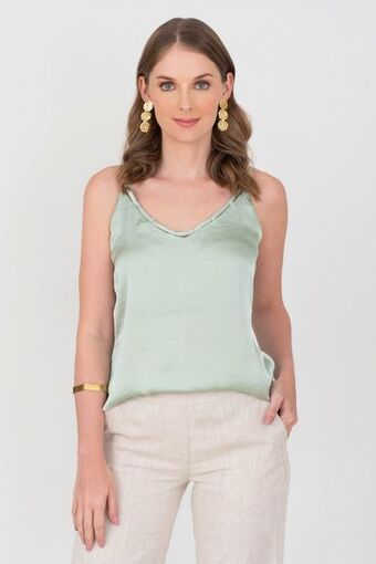 Unipunto Blusa de tiras en-seda oferta