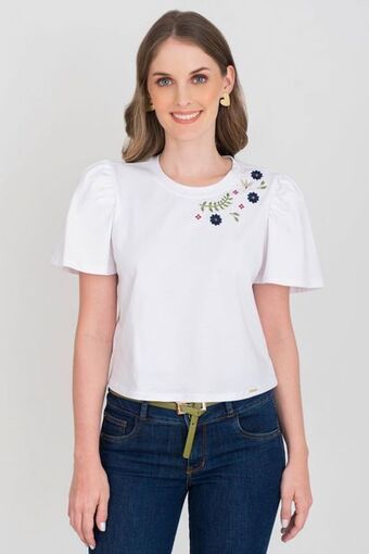 Unipunto Camiseta manga corta silueta box con bordado oferta