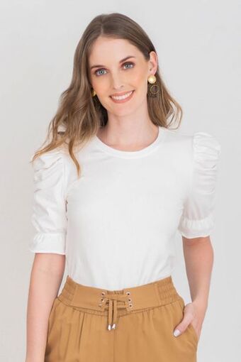 Unipunto Camiseta moda manga al codo con recogida y puño en bolero oferta