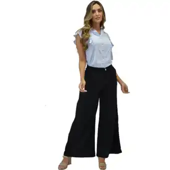 Vamos Pantalon palazzo lino oferta