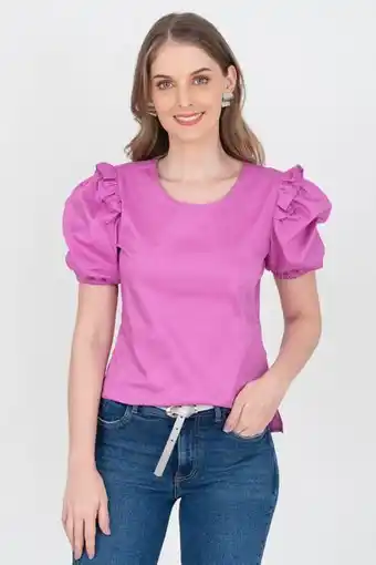 Unipunto Blusa manga corta bombacha con bolero, escote en v de anudar. oferta